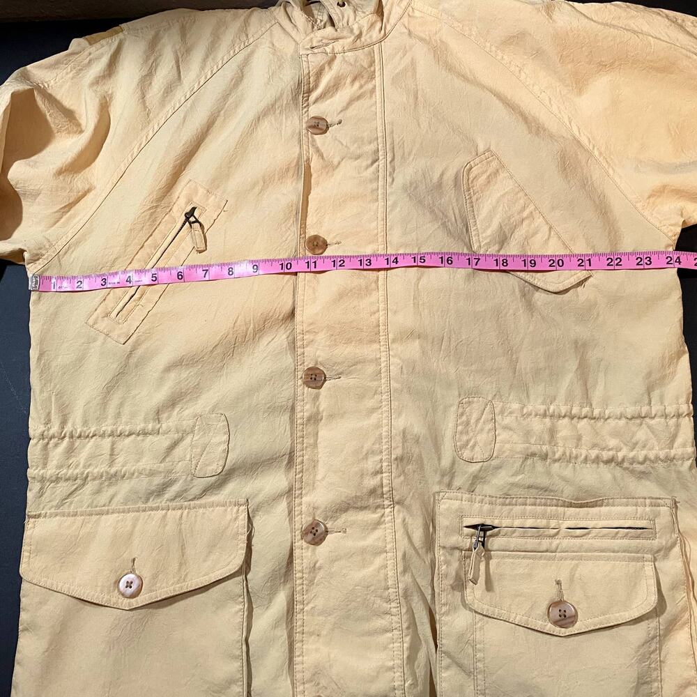 Just One Earth Joseph Abboud Small Trench Coat Jacket Tan Khaki Vintage Wind - Picture 6 of 8